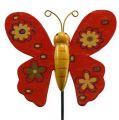 Floristik24 Barevní motýlci na špejli 7cm 24ks