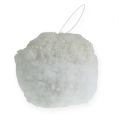 Floristik24 Sněhová koule se třpytkami, bílá Ø20cm