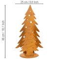 Vánoční lucerna na stromeček, kovová dekorace v rustikálním provedení, vánoční V46cm Š25,5cm | Floristik24.cz